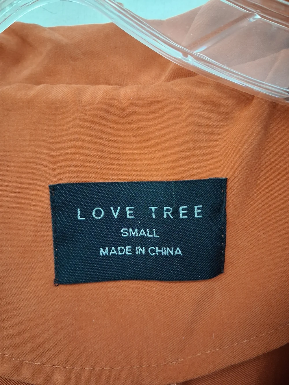 Love Tree Rust Orange Shirt Jacket Size Small - Picture 5 of 6